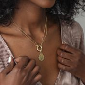 Anna Dubbele Laag Naam Ketting [18K Goud Vermeil] 