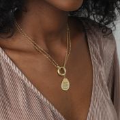 Anna Double Layer Name Necklace [18K Gold Plated] 