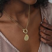 Anna Double Layer Name Necklace [18K Gold Plated] 