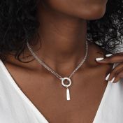 Anna Double Layer Necklace [Sterling Silver] - with Name Charms