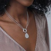 Anna Dubbele Laag Naam Ketting [Sterling Zilver] 