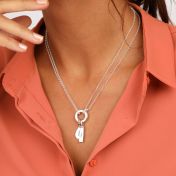 Anna Double Layer Necklace [Sterling Silver] - with Name Charms