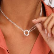Anna Double Layer Necklace [Sterling Silver] - with Name Charms