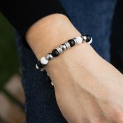 Bracciale Notte d'Argento con Nome [Argento 925]