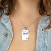 Heart Tag Name Necklace [Sterling Silver]