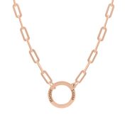 Familie Anker Naam Ketting [18K Rose Goud Verguld]