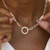 Collier Arya Ancre avec Prénoms [Argent 925]