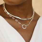 Collier Arya Ancre avec Prénoms [Argent 925]