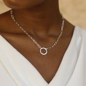 Collier Arya Ancre avec Prénoms [Argent 925]