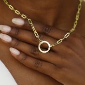 Familie Anker Naam Ketting [18K Goud Vermeil]