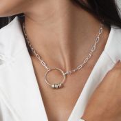 Arya Namenskette mit Ringanhänger [Sterlingsilber]