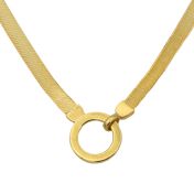 Arya Visgraat Naam Ketting [18K Goud Verguld] 