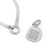 Arya Herringbone Name Necklace [Sterling Silver]