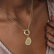 Ciondolo Grande Personalizzabile di Arya [Placcato Oro 18 Carati]