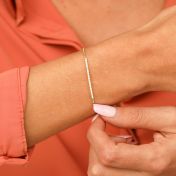 Aurora Pavé Bar Bracelet [18K Gold Vermeil] 