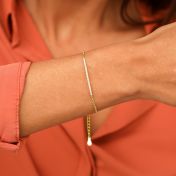 Aurora Pavé Bar Bracelet [18K Gold Vermeil] 