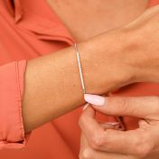 Aurora Pavé Bar Bracelet [Sterling Silver]