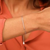 Aurora Pavé Bar Bracelet [Sterling Silver]