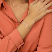 Aurora Pavé Bar Bracelet [Sterling Silver]