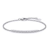 Aurora Pavé Bar Bracelet [Sterling Silver]