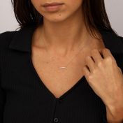Aurora Pavé Bar Necklace [18K Gold Vermeil]