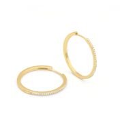 Aurora Pavé Hoop Earrings [18K Gold Vermeil]