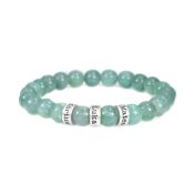 Aventurine Women Name Bracelet [Sterling Silver]