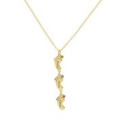 Collana Sentiero di Famiglia con Nome e Pietra di Nascita [Placcata Oro 18kt]