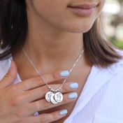 Family Footsteps Name Necklace [Sterling Silver]