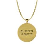 Collana Bussola di Famiglia con Coordinate [Placcata Oro 18kt]