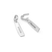 Vertical Bar Name Charm [Sterling Silver]
