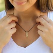 Collana a Barra Verticale con Fili della Vita [Oro 10K]