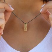 Collana a Barra Verticale con Fili della Vita [Oro 10K]