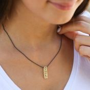 Collana a Barra Verticale con Fili della Vita [Oro 10K]