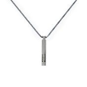 Collar Barra Clásica con Nombre - Plata de Ley