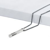 Collar Barra Clásica con Nombre - Plata de Ley