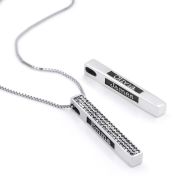 Talisa Bar Crystal Necklace [Sterling Silver]