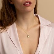 Liebevolle Schlosskette mit Initialen [750er vergoldet]