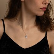 Beloved Initials Lock Necklace [Sterling Silver]