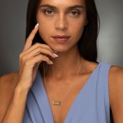 Beloved Spot Silhouette Map Necklace [14 Karat Gold]