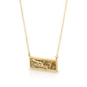 Beloved Spot Silhouette Map Necklace [14 Karat Gold]