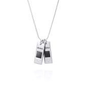 Eliana Diamond Name Necklace with Nano Bible [Sterling Silver]