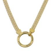 Family Circle Milanese Chain Name Necklace [18K Gold Plated]