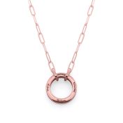 Family Circle Link Chain Name Necklace [18K Rose Gold Plated]