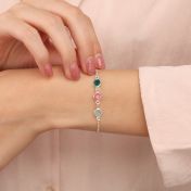 Pulsera Mágica con Abalorios de Piedras de nacimiento [Plata de Ley]