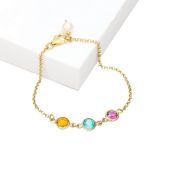 Enchanted Charms Birthstone Bracelet [Gold Plated]