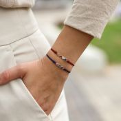 Talisa Stars Birthstone Bracelet - Red String [Sterling Silver]
