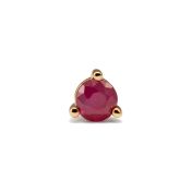 July Ruby Birthstone Earrings [14 Karat Gold]