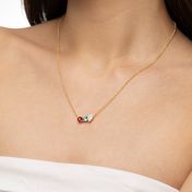 Talisa Stars Teardrop Birthstone Necklace [18K Gold Vermeil]