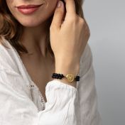 Black Onyx Map Bracelet [14 Karat Gold]